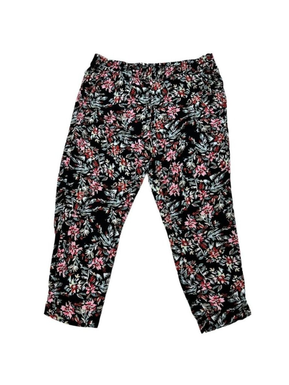 Jessica Simpson Womens Pants M Pull On Soft Loose Fit Comfort Floral Pockets
